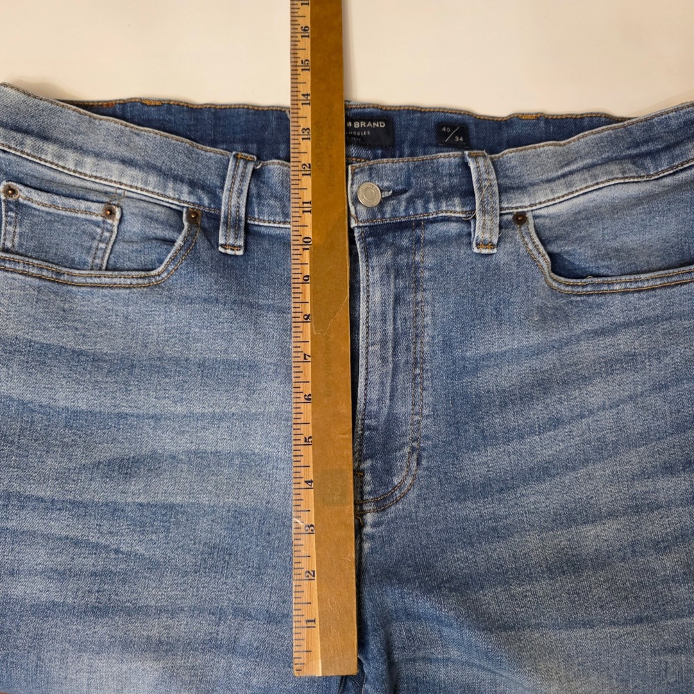 Lucky Brand Jeans Mens 40x31 Blue Denim Athletic Taper Straight Leg Stretch - Picture 10 of 12